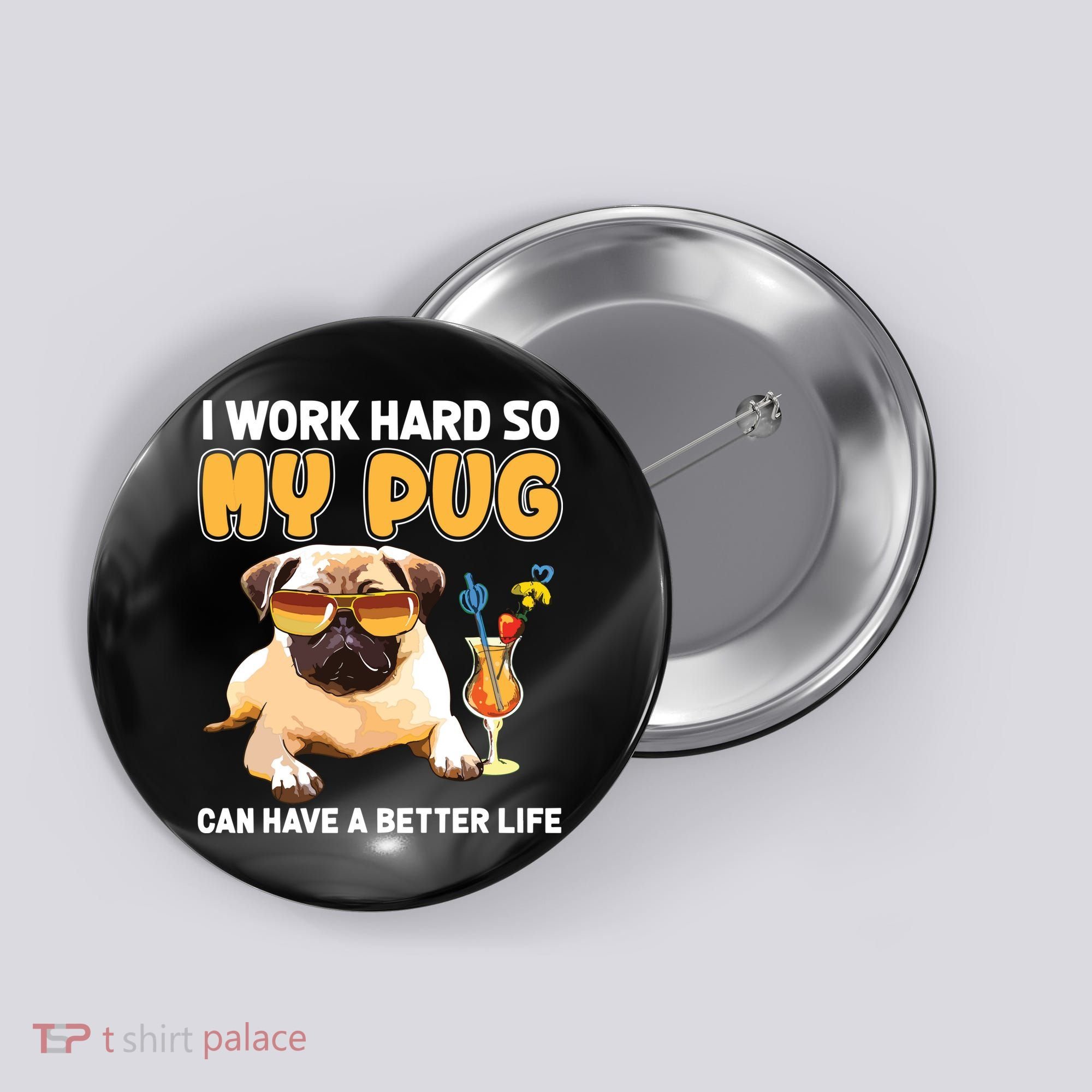 Funny Pug Shirts Pug Lover Gifts Button