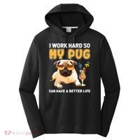 Funny Pug Shirts Pug Lover Gifts Performance Fleece Hoodie thumb 0