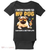 Funny Pug Shirts Pug Lover Gifts Baby Bodysuit thumb 0