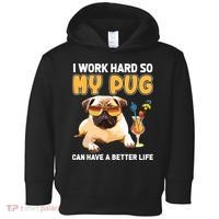 Funny Pug Shirts Pug Lover Gifts Toddler Hoodie thumb 0