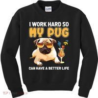 Funny Pug Shirts Pug Lover Gifts Kids Sweatshirt thumb 0