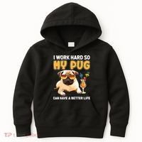 Funny Pug Shirts Pug Lover Gifts Kids Hoodie thumb 0