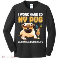 Funny Pug Shirts Pug Lover Gifts Kids Long Sleeve Shirt thumb 0