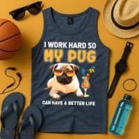 Funny Pug Shirts Pug Lover Gifts Tank Top thumb 4