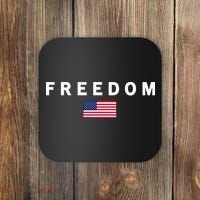 Freedom Pray Support American Values Patriotism Coaster thumb 0