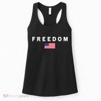 Freedom Pray Support American Values Patriotism Women's Tank Top thumb 0