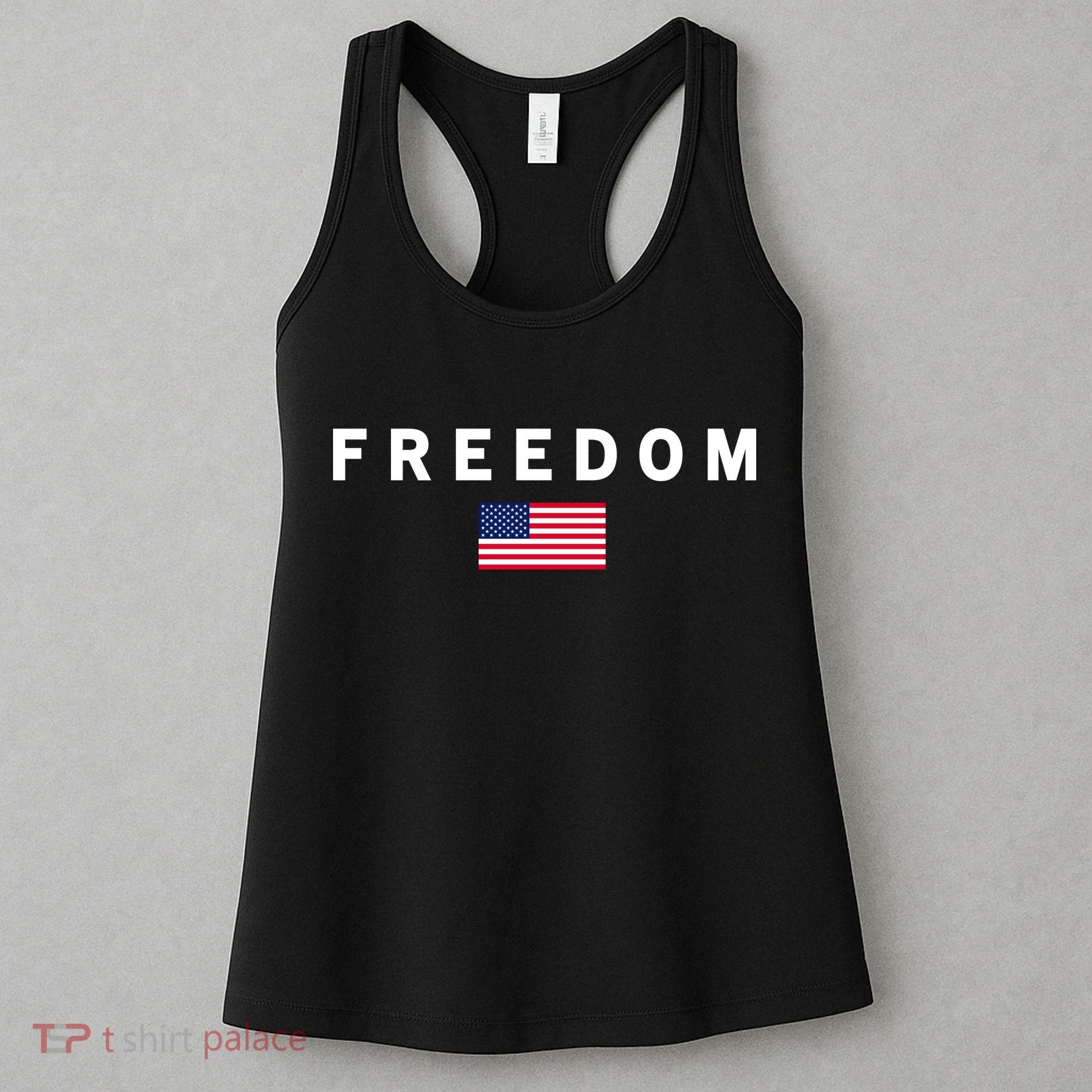 Freedom Pray Support American Values Patriotism Women's Tank Top