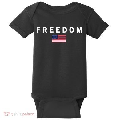 Freedom Pray Support American Values Patriotism Baby Bodysuit