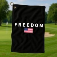 Freedom Pray Support American Values Patriotism Golf Towel thumb 1
