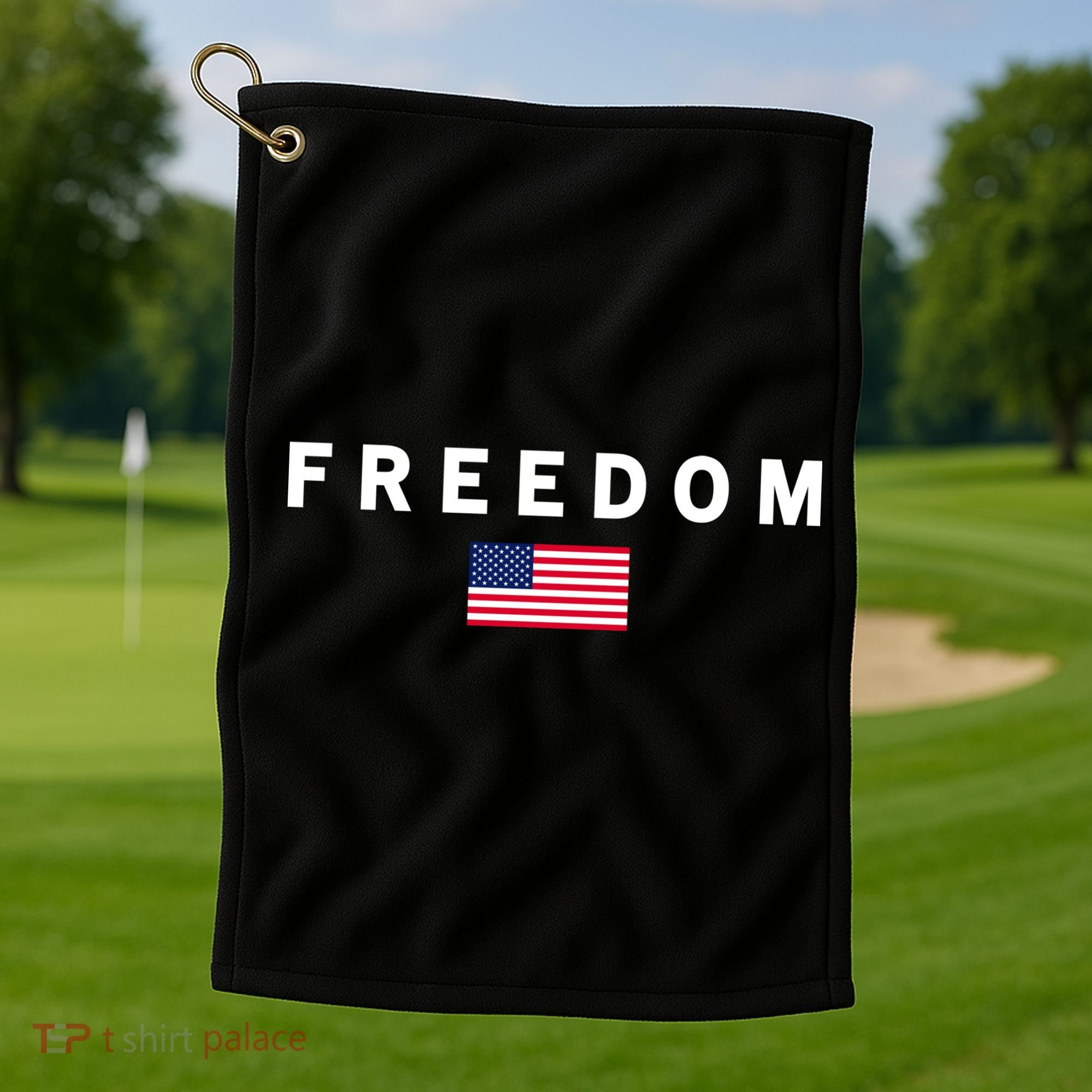 Freedom Pray Support American Values Patriotism Golf Towel
