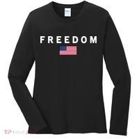 Freedom Pray Support American Values Patriotism Women's Long Sleeve Shirt thumb 0