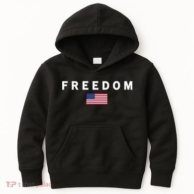 Freedom Pray Support American Values Patriotism Kids Hoodie