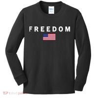 Freedom Pray Support American Values Patriotism Kids Long Sleeve Shirt thumb 0