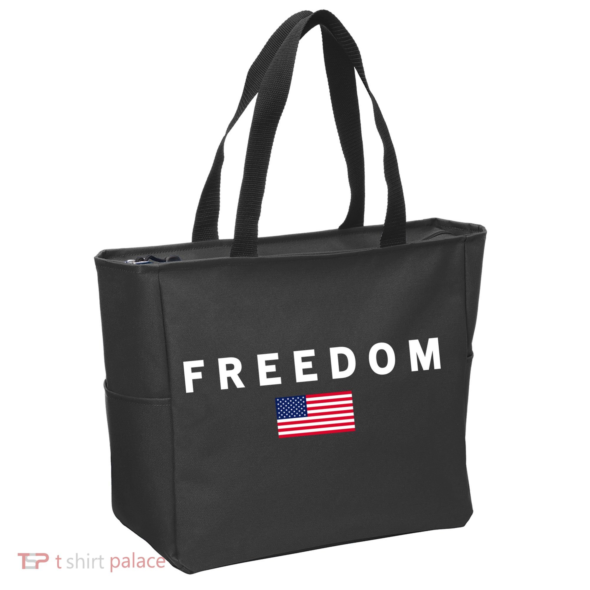 Freedom Pray Support American Values Patriotism Tote Bag