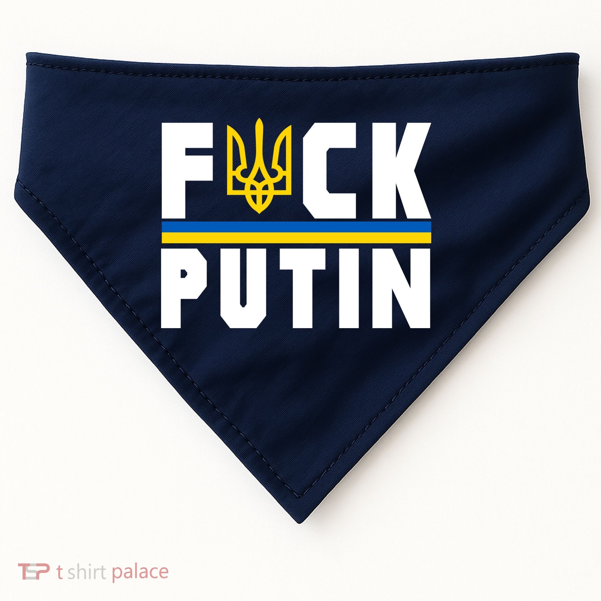 Fuck Putin Support Ukraine USA-Made Doggie Bandana