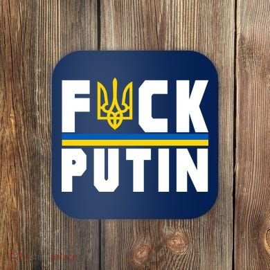 Fuck Putin Support Ukraine Coaster