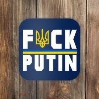 Fuck Putin Support Ukraine Coaster thumb 0