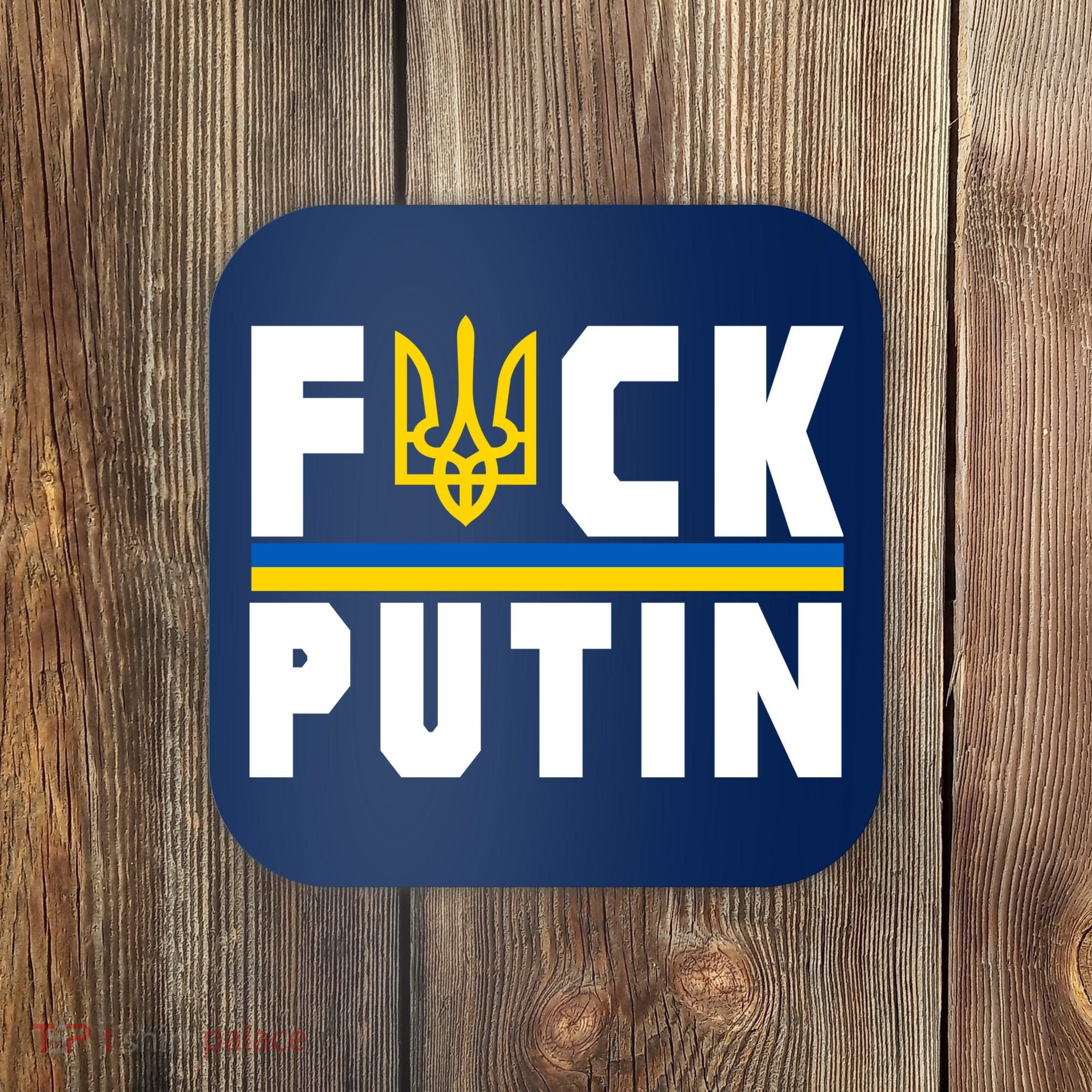 Fuck Putin Support Ukraine Coaster