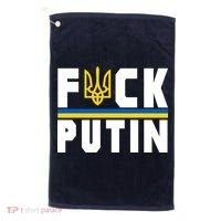 Fuck Putin Support Ukraine Golf Towel thumb 0