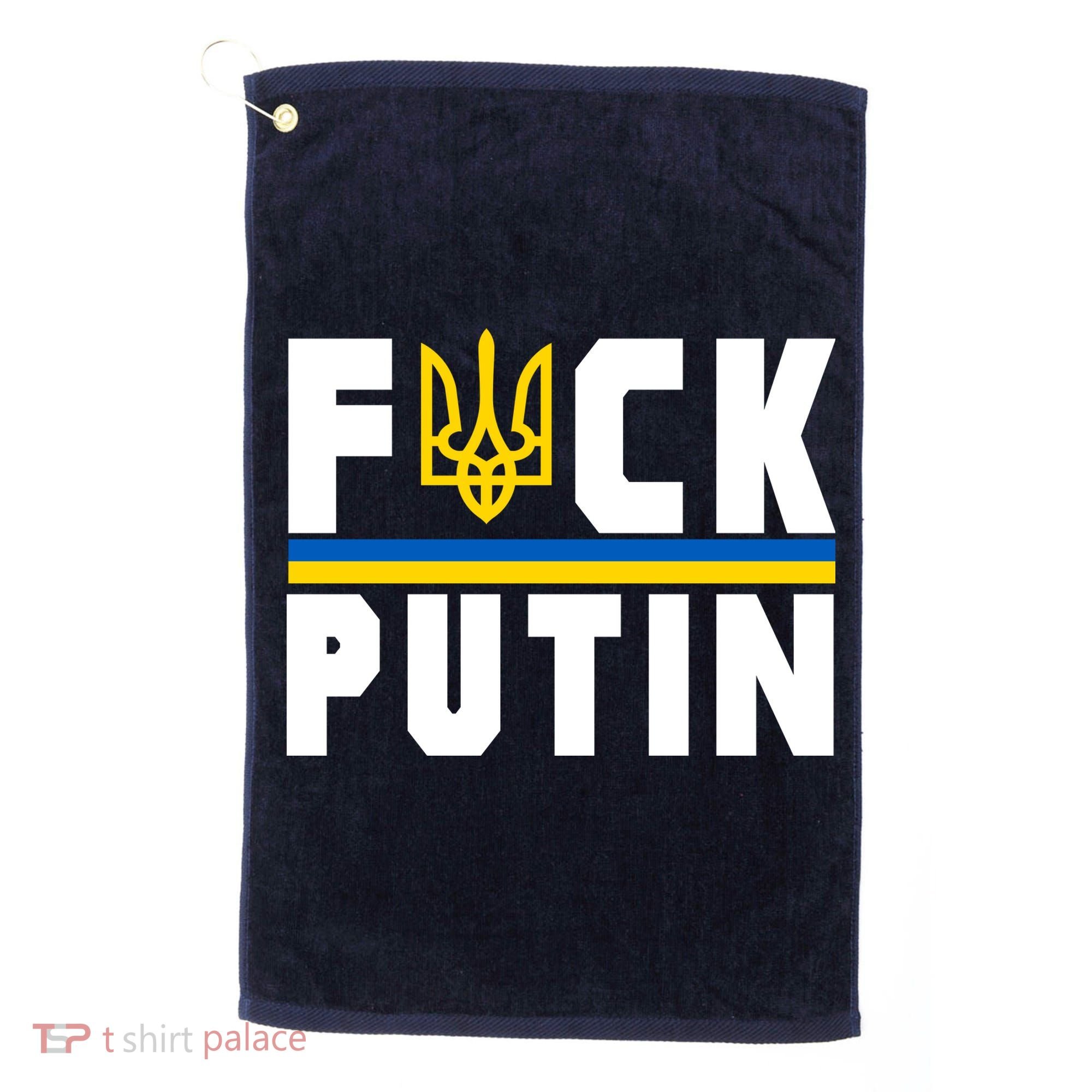 Fuck Putin Support Ukraine Golf Towel