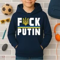 Fuck Putin Support Ukraine Kids Hoodie thumb 2