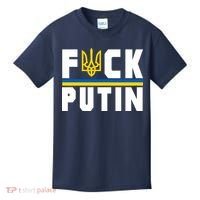 Fuck Putin Support Ukraine Kids T-Shirt thumb 0