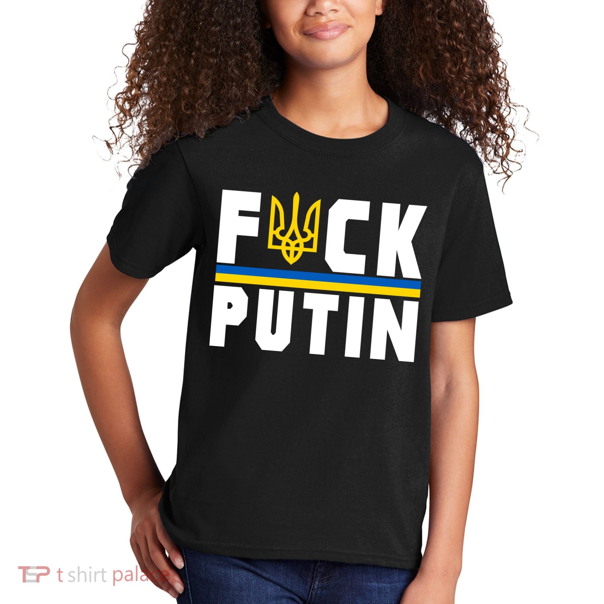 Fuck Putin Support Ukraine Kids T-Shirt