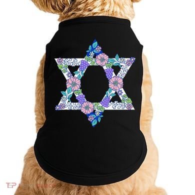 Floral Peace Sign Isreal Doggie Tank
