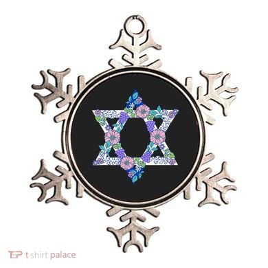 Floral Peace Sign Isreal Ornament