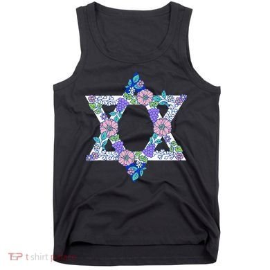 Floral Peace Sign Isreal Tank Top