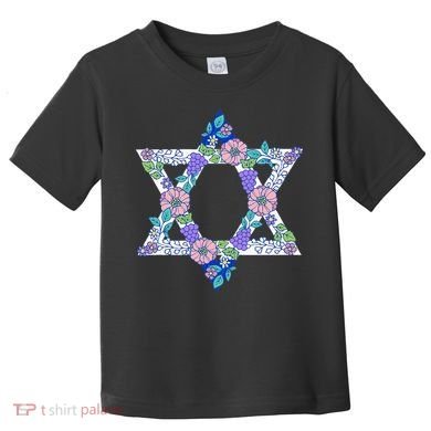 Floral Peace Sign Isreal Toddler T-Shirt