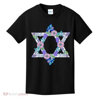 Floral Peace Sign Isreal Kids T-Shirt