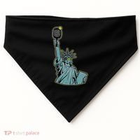 Funny Pickleball Statue Of Liberty  USA-Made Doggie Bandana thumb 0