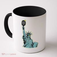 Funny Pickleball Statue Of Liberty  Coffee Mug thumb 0