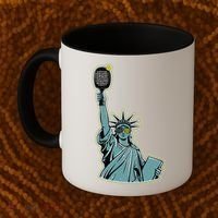 Funny Pickleball Statue Of Liberty  Coffee Mug thumb 2