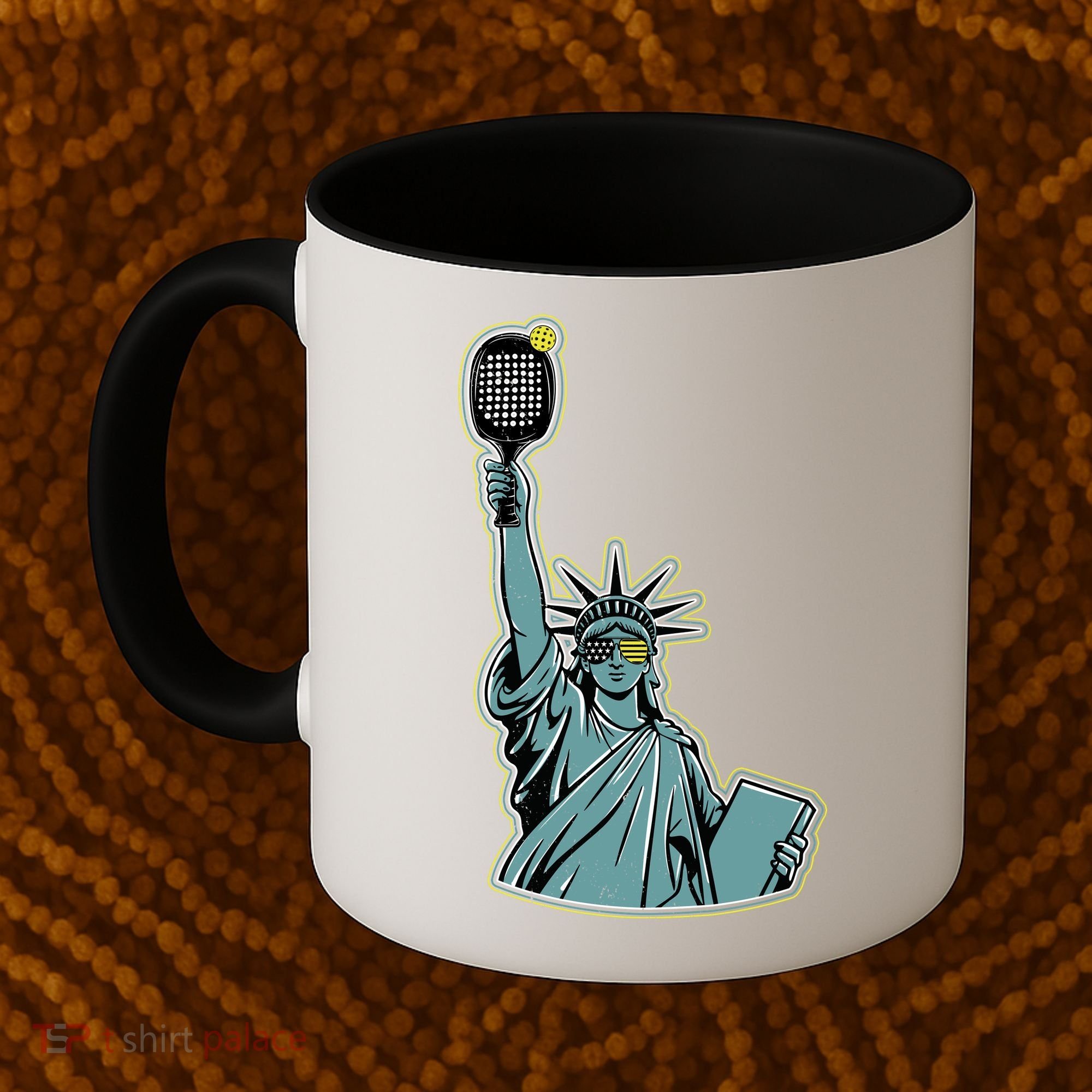 Funny Pickleball Statue Of Liberty  Coffee Mug