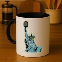 Funny Pickleball Statue Of Liberty  Coffee Mug thumb 4