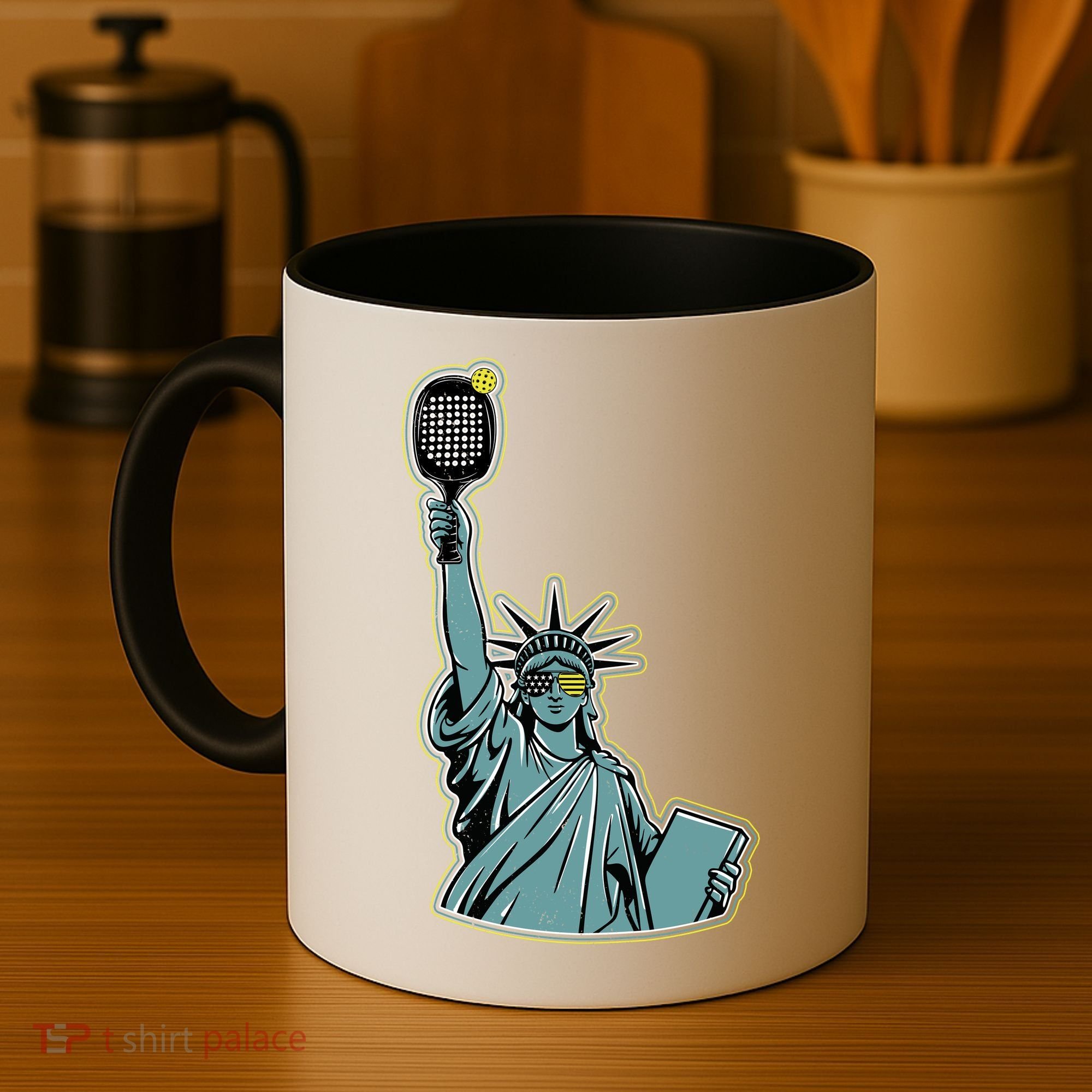 Funny Pickleball Statue Of Liberty  Coffee Mug
