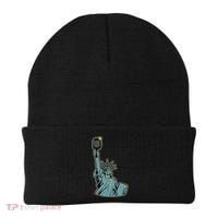 Funny Pickleball Statue Of Liberty  Beanie thumb 0