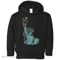 Funny Pickleball Statue Of Liberty  Toddler Hoodie thumb 0