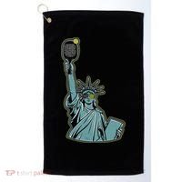Funny Pickleball Statue Of Liberty  Golf Towel thumb 0