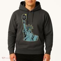 Funny Pickleball Statue Of Liberty  Hoodie thumb 2