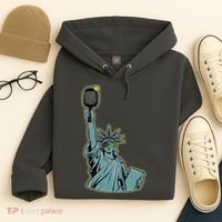 Funny Pickleball Statue Of Liberty  Hoodie thumb 4