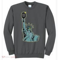 Funny Pickleball Statue Of Liberty  Sweatshirt thumb 0