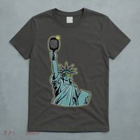 Funny Pickleball Statue Of Liberty  T-Shirt thumb 5