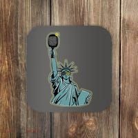 Funny Pickleball Statue Of Liberty  Coaster thumb 0