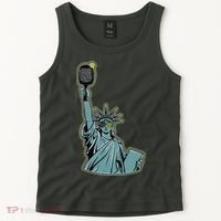 Funny Pickleball Statue Of Liberty  Tank Top thumb 2