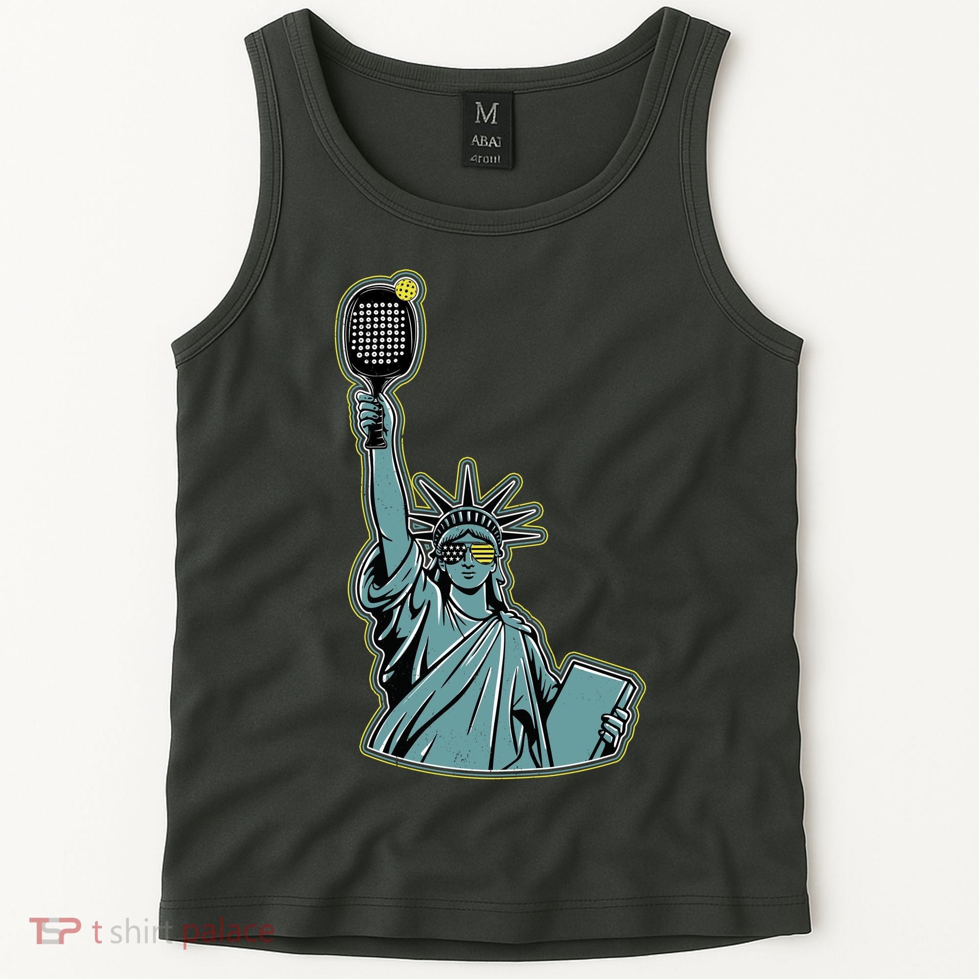 Funny Pickleball Statue Of Liberty  Tank Top