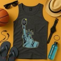 Funny Pickleball Statue Of Liberty  Tank Top thumb 4