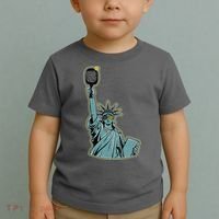 Funny Pickleball Statue Of Liberty  Toddler T-Shirt thumb 2
